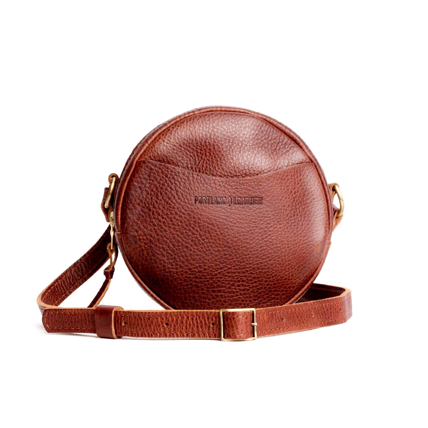 DailyObjects Orbis Round Sling Crossbody Bag For Women| Stylish Solid Tan  Vegan Leather Purse With Slip Pocket & 2 Compartments Inside| Zip Closure &  Adjustable Strap| Storage Space For Essentials : Amazon.in: